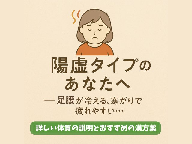 陽虚タイプの体質の説明とおすすめの漢方薬