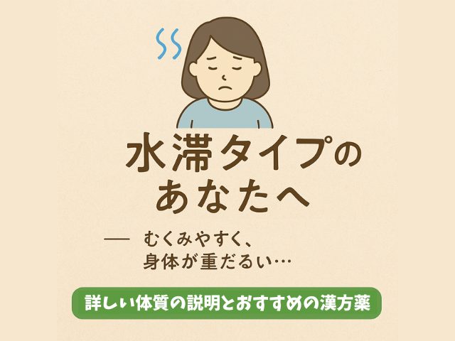 水滞タイプの体質の説明とおすすめの漢方薬