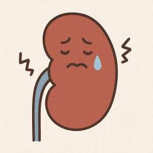 弱っている腎臓のイメージ