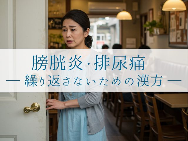 膀胱炎・排尿痛─ 繰り返さないための漢方 ─