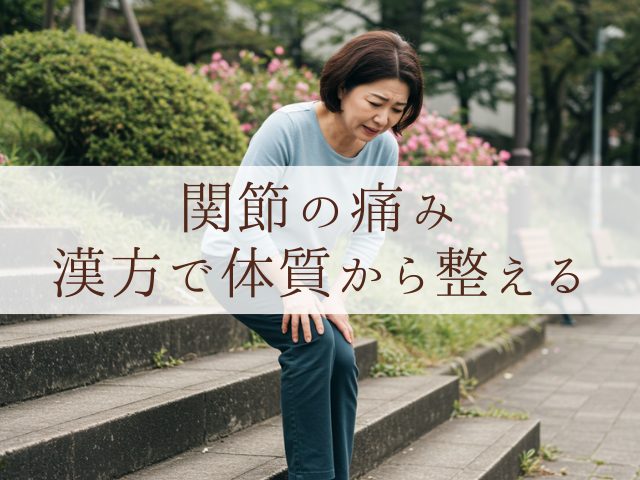 関節の痛み、漢方で体質から整える