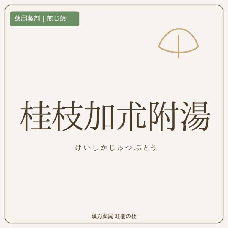 薬局製剤、煎じ薬、桂枝加朮附湯、漢方薬局旺樹の杜