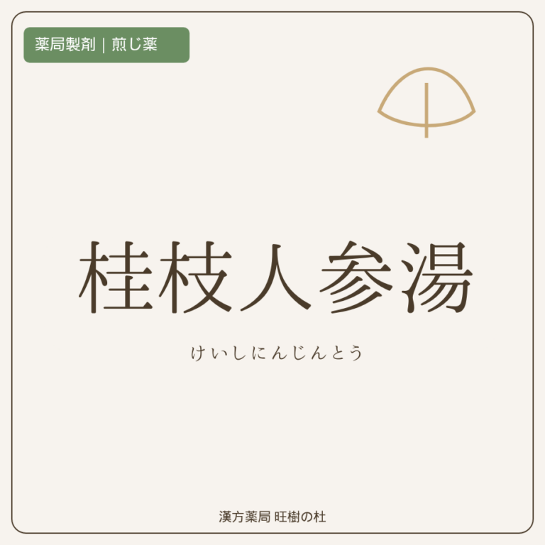 薬局製剤、煎じ薬、桂枝人参湯、漢方薬局旺樹の杜