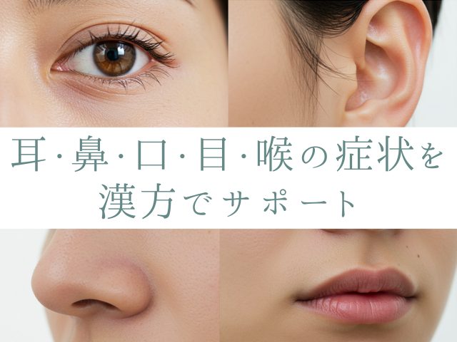 耳・鼻・口・目・喉の症状を漢方でサポート